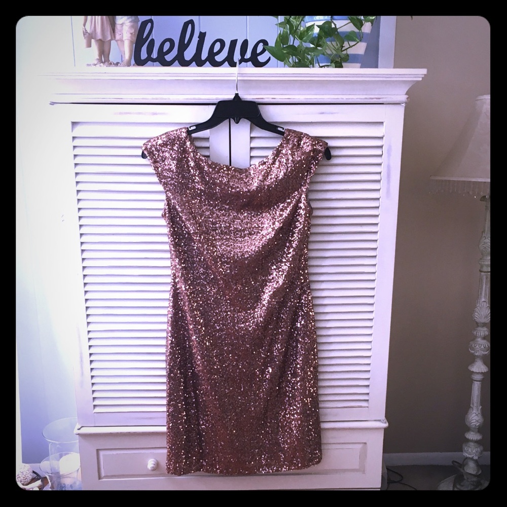 🦋Ralph Lauren Bronze Sequined Dress
